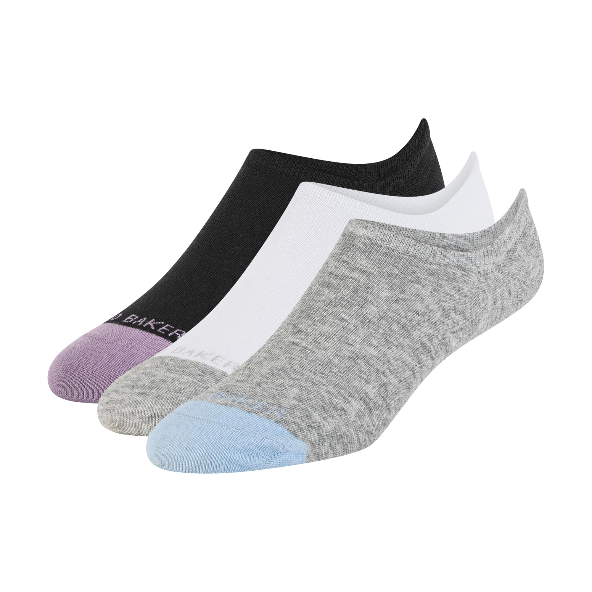 Ted Baker Men's 3 Pack Liner Socks, Blue Bell/Grey Heather/Lavendula, One Size