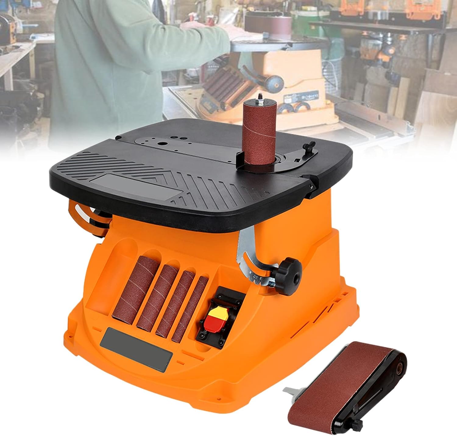 LIXFDJ Spindle Bobbin Sander,Electric Belt Sanders 450W