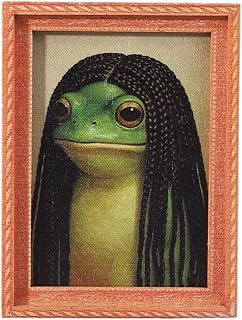 Presidential Frog Magnetic Fridge Decor-Wooden President Frog Refrigerator Magnet, Cute Vintage&Reusable Accessory for Fridge Or Cabinet(Green-K)