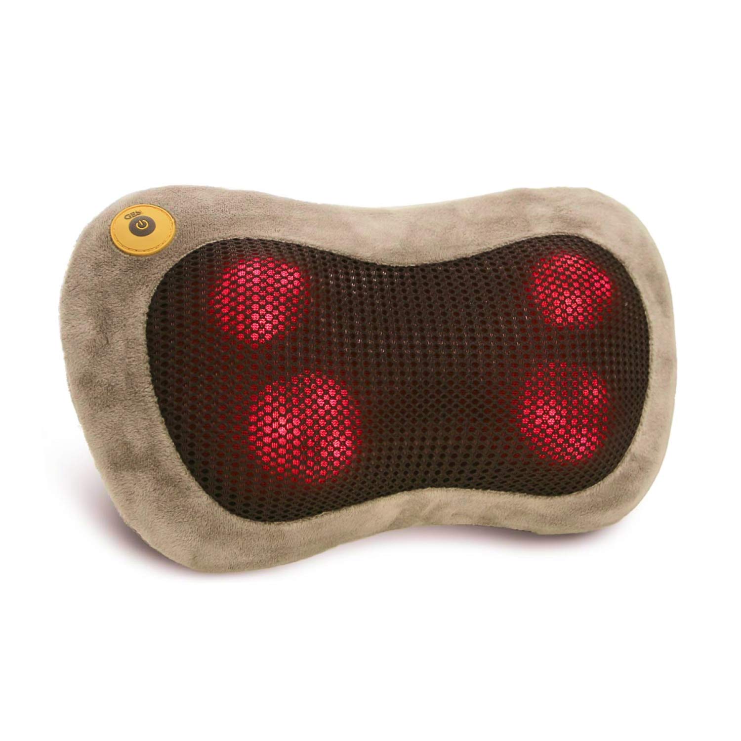 GESS Shiatsu Massagekissen mit Wärmefunktion 3D-rotierenden Elektrische Massagegerät für Nacken Schulter Rücken Muskel, Ideal für Haus Büro und Auto