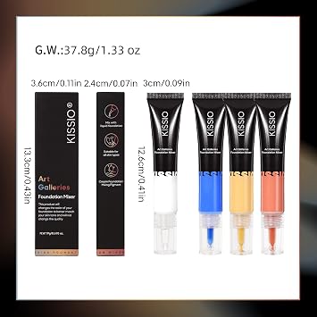 KISSIO Foundation Mixing Pigment,Blue Pigment,Color Corrector For Makeup Base,Smooth and Light,Blends Easily With Foundation,Warm to Cold,Cruelty Free