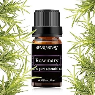 BURIBURI Rosemary Essential Oil 100% Pure, Undiluted, Natural, Organic Aromatherapy Rosemary Oil Essential Oils 10ML
