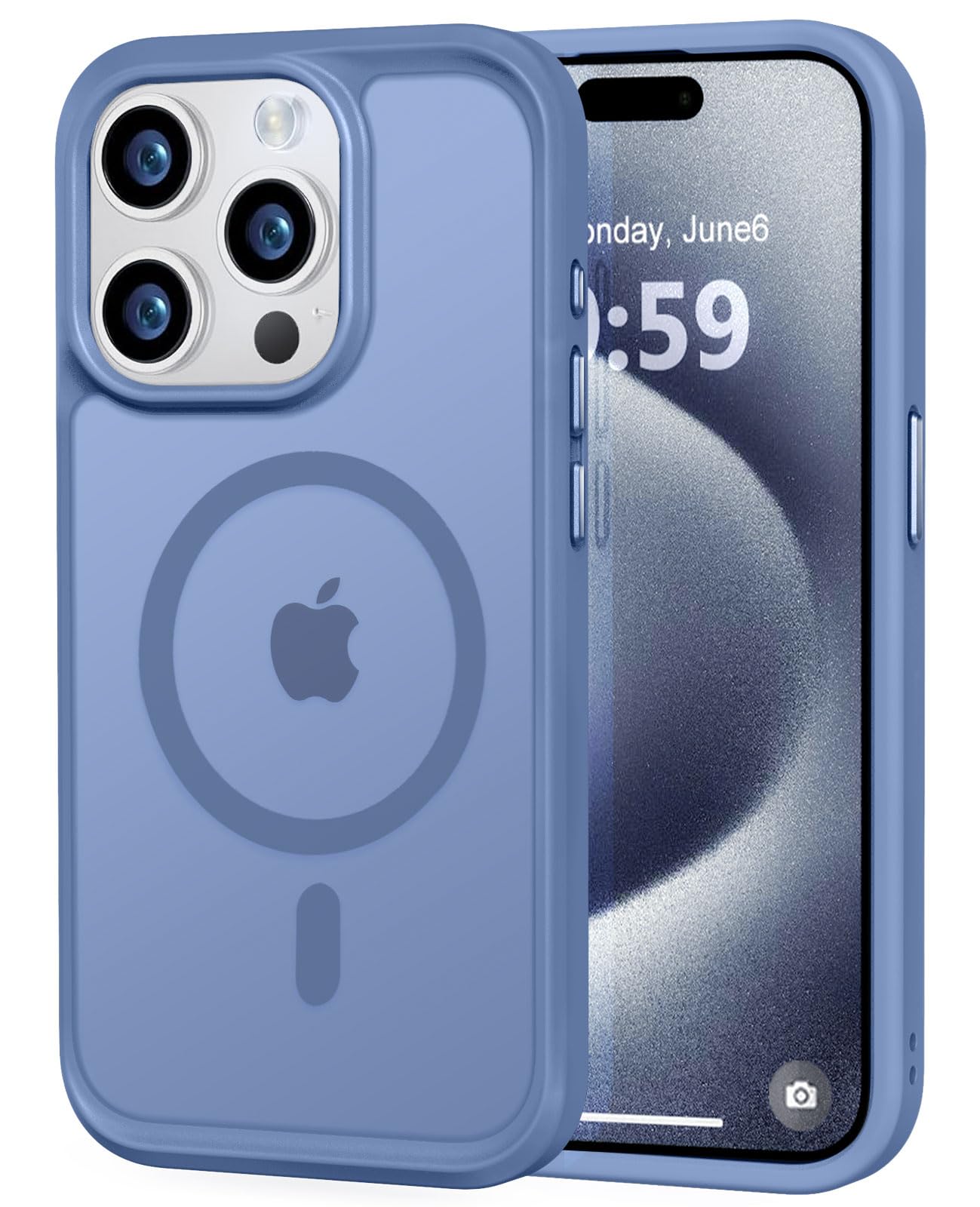 MOCCA Magnetic Shockproof for iPhone 15 Pro Case,Blue