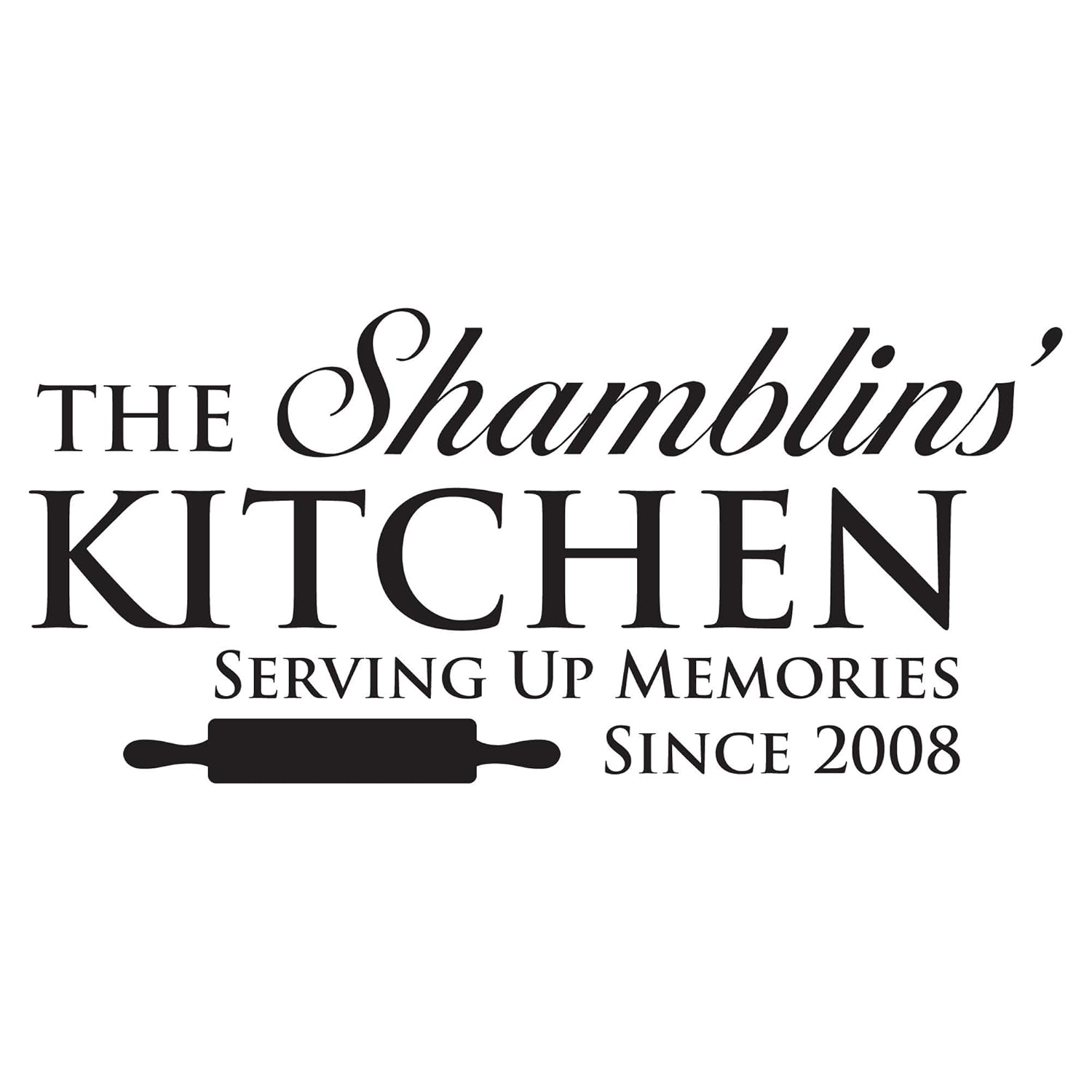 Family Name Wall Decal 0005 Custom Family Name Wall