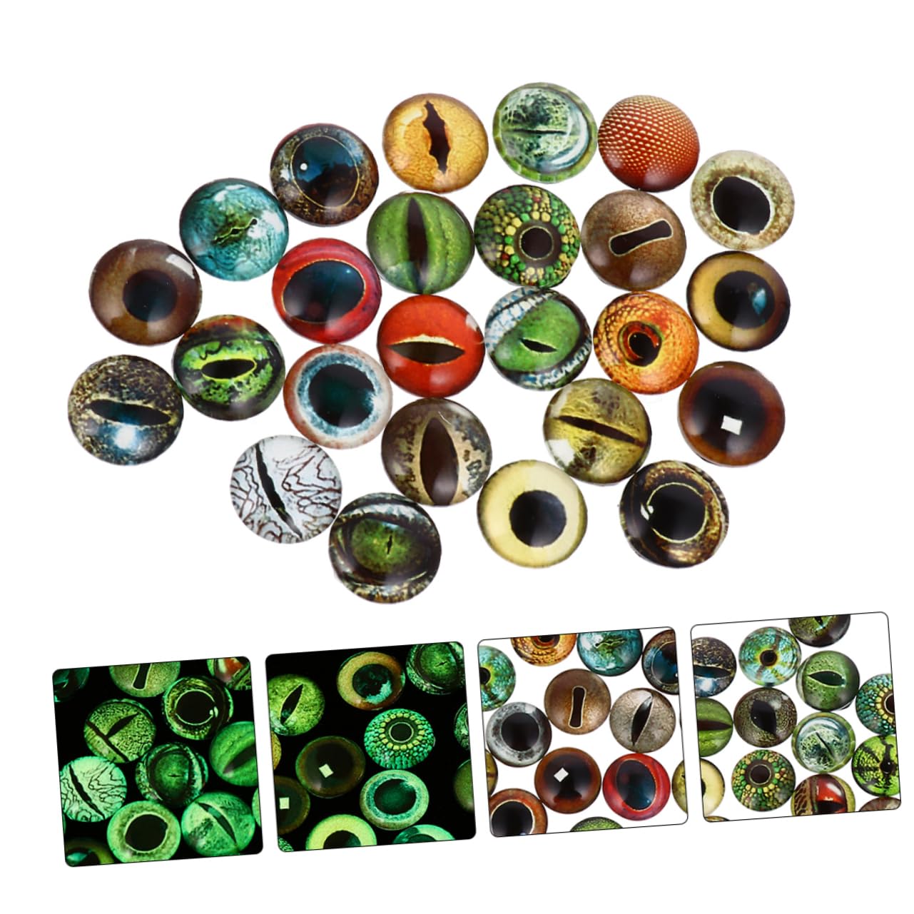 Operitacx 200 Piezas Luminoso En El Ojo Bonecas Cespino Muñeco De Ojos De Muñeca De Bricolaje Ojos De Seguridad Artesanales Joyas Vidrio Animal