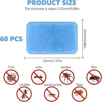 60 Pack Mosquito Repellent Tablets for Plug in, Electric Insect Killer Refill, Large Capacity for Summer Indoor Use