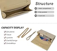 Vista 4 de AFKOMST Pequeños bolsos clutch para mujeres, bolso de noche formal, bandolera y carteras de muñeca para fiesta, baile de graduación, cóctel, boda