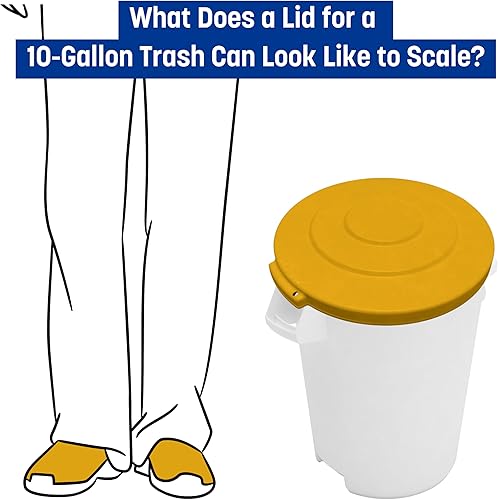 Miniatura 5 de SPARTA - Tapa Bronco para caneca de basura Bronco de 10 galones, segura para alimentos, conforme NSF y HACCP, tapa para uso comercial (el contenedor