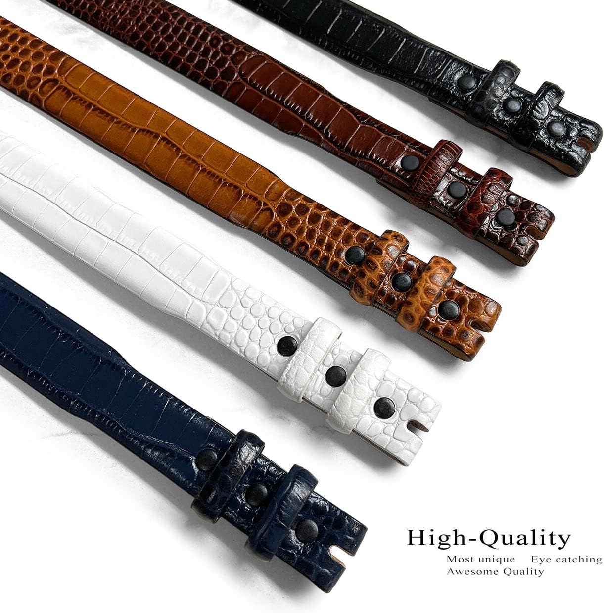Brenton Genuine Full-Grain Cowhide Leather Dress Belt 1-1/8"(30mm) taper down to 1"(25mm) wide or Belt Strap only image 3