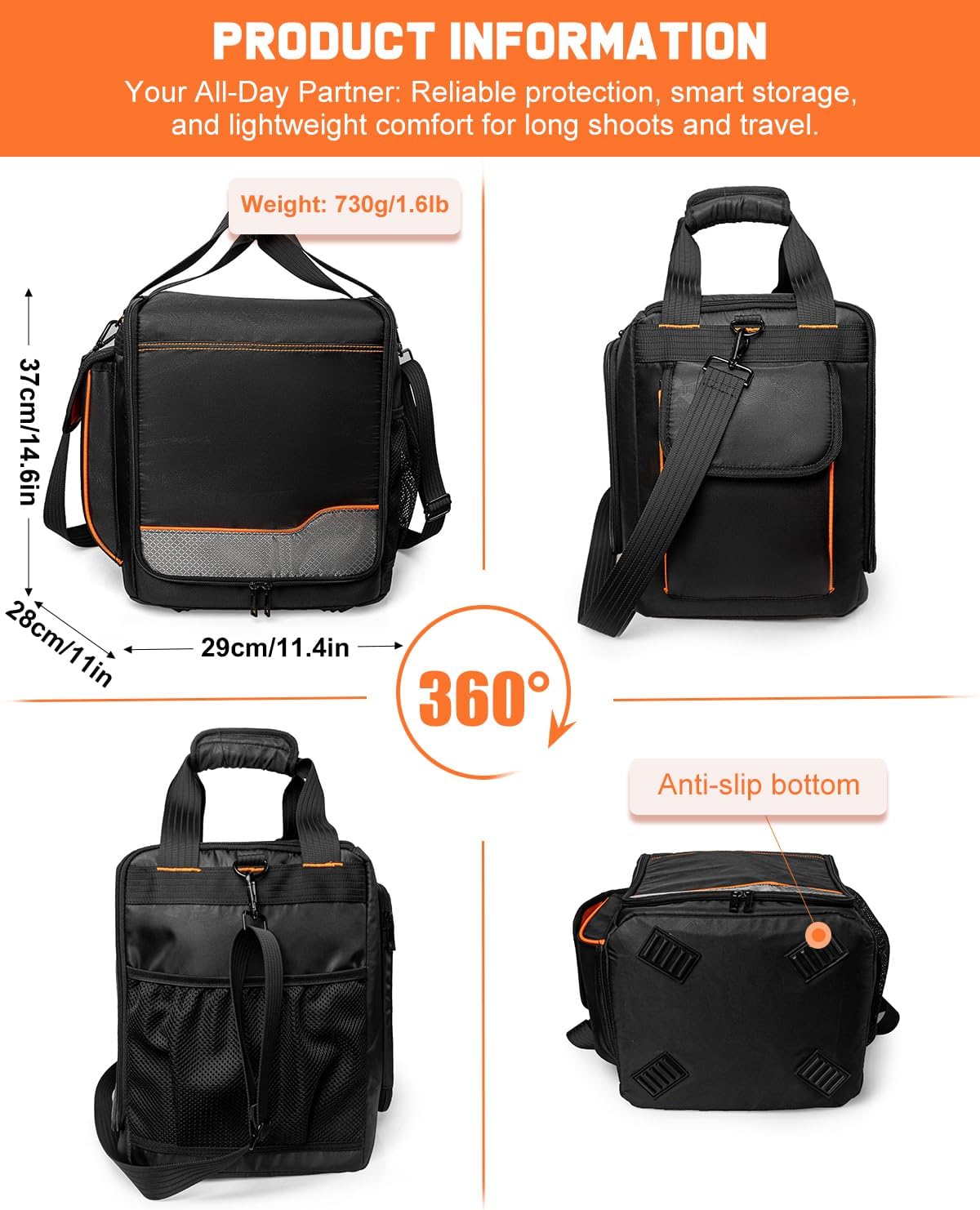 Upgraded Carrying Case for JBL PartyBox Encore Essential/Essential 2, Portable Speaker Travel Tote Bag for Encore 2 Storage Cover with Shoulder Strap & Microphone, Charger, Cable Accessory Pockets