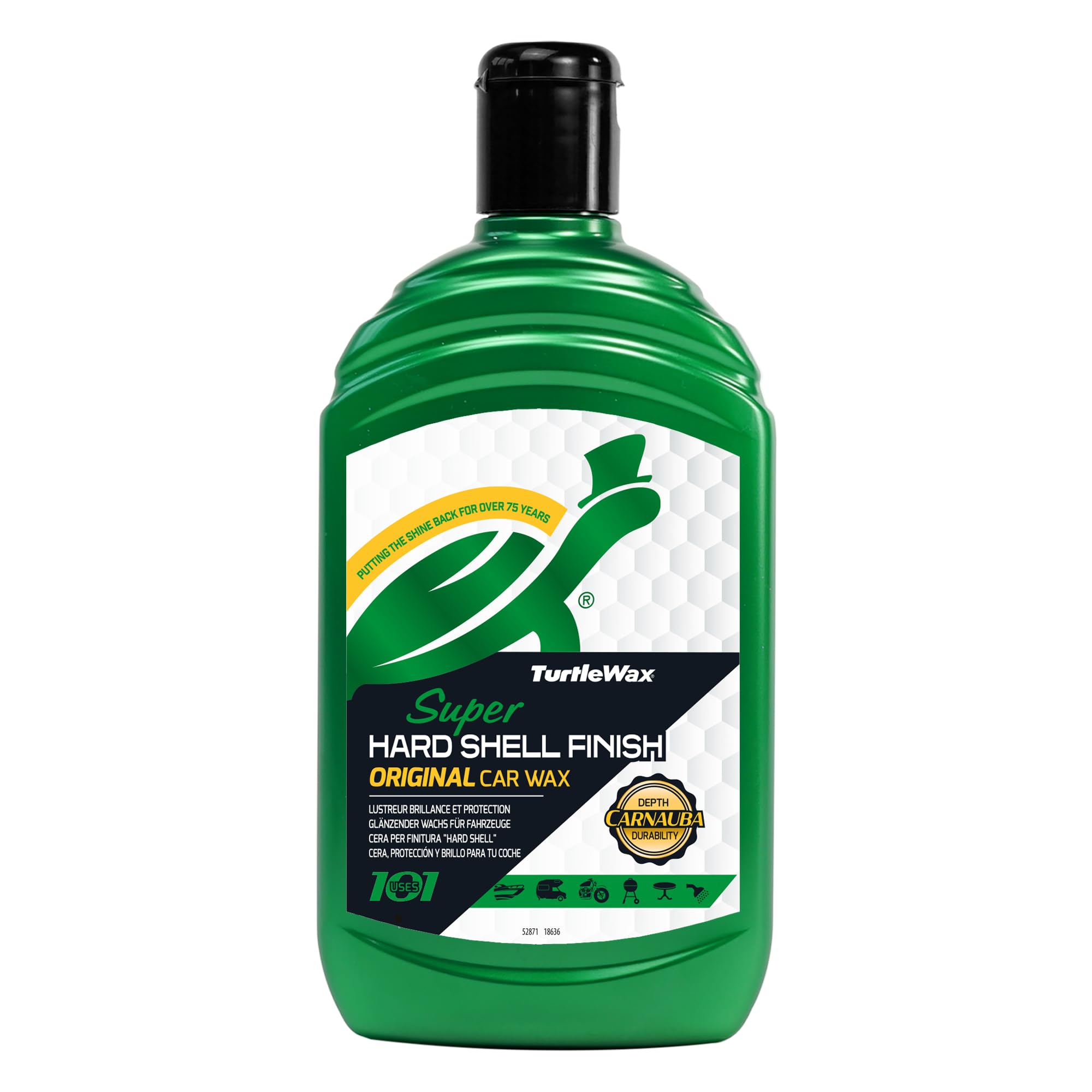 Turtle Wax TW52871 Cera Original para Coche 500 ml Mezcla de Ceras y limpiadores eliminan la Suciedad incrustada. Protección y Brillo, 500ml