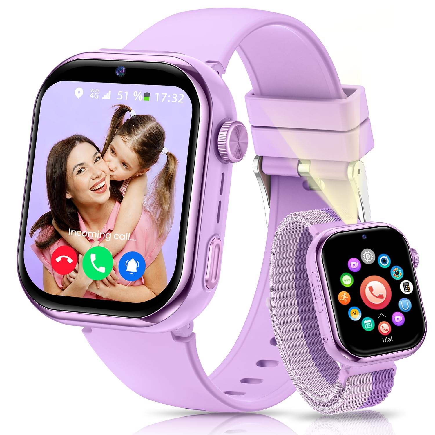 smartwatch per bambini con gps e videochiamate防护儿童智能手表，带GPS、视频通话、防水功能