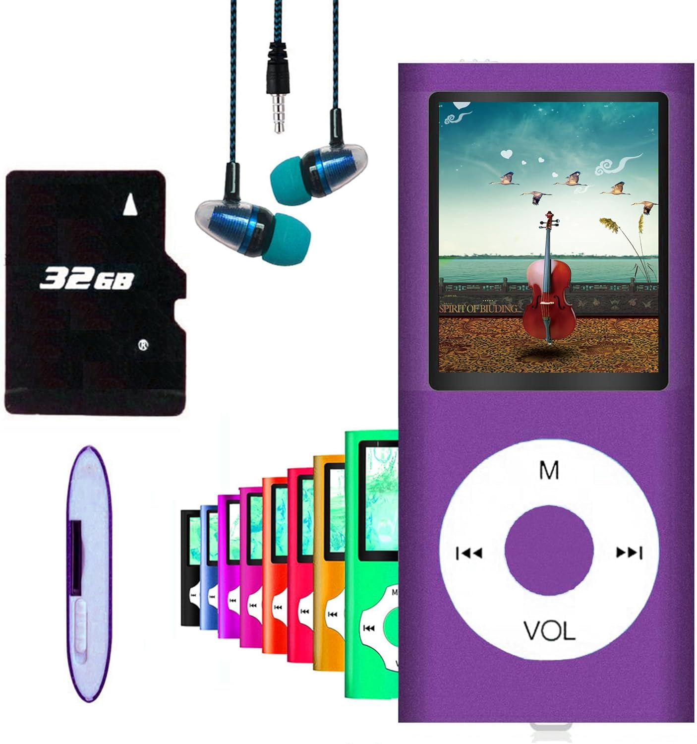 64GB MP3 Player / MP4 Player, Hotechs MP3 Music Player with Slim Classic Digital LCD 1.82” Screen Mini USB Port with FM Radio, Voice Record (Purple) 64GB MP3 Player / MP4 Player, Hotechs MP3 Music Player with Slim Classic Digital LCD 1.82” Screen Mini USB Port with FM Radio, Voice Record (Purple)