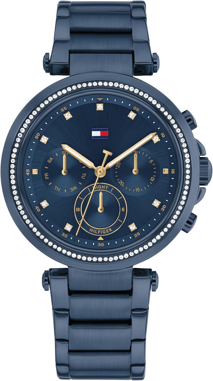Tommy Hilfiger Womens Casual Watch - Multifunction Stainless Steel Wristwatch - Water Resistant up to 5 ATM/50 Meters - Premium Fashion Timepiece for All Occasions - 38 mm