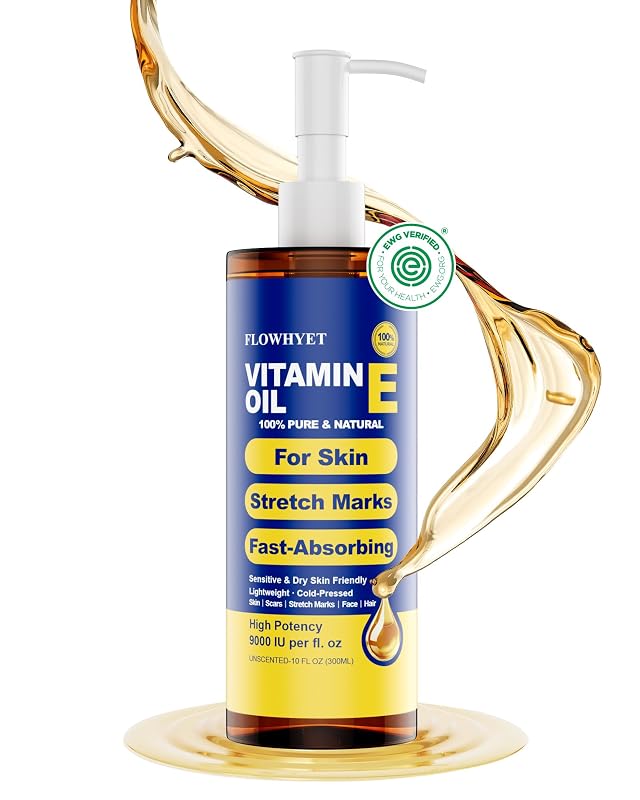 FLOWHYET Óleo de vitamina E prensado a frio, 300 mL