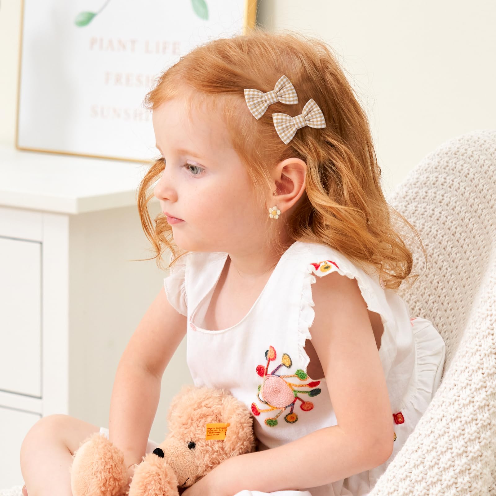 Jollybows 20pcs Barettes Cheveux, 2 Pouces / 5 cm Pince Noeud Cheveux Bébé Pince Cheveux Accessoires pour Enfant Petite Fille Tout-Petits