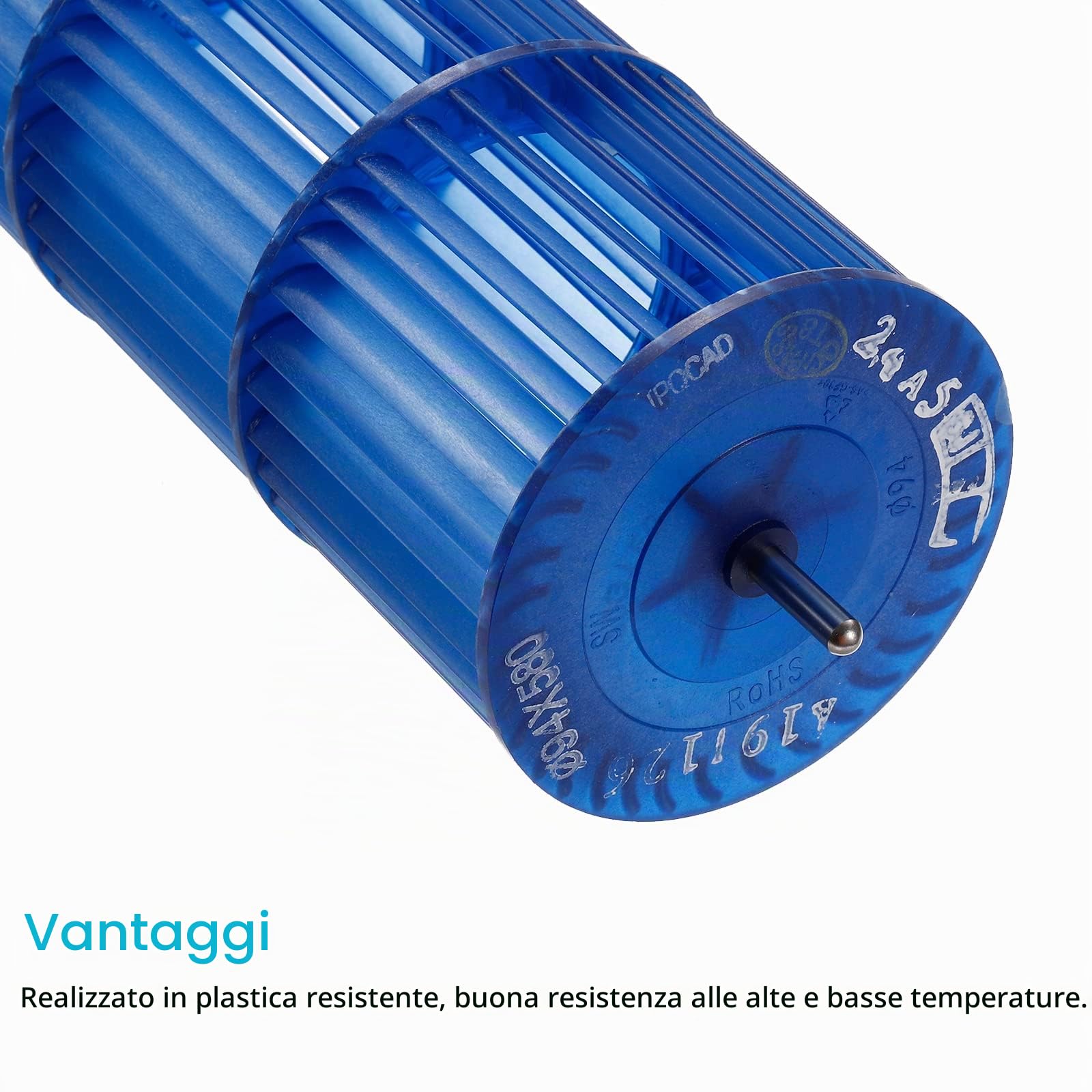 PATIKIL Ventola per condizionatore d'aria, 94 x 580 mm, fissaggio esterno, ventola di ricambio per camera AC, blu