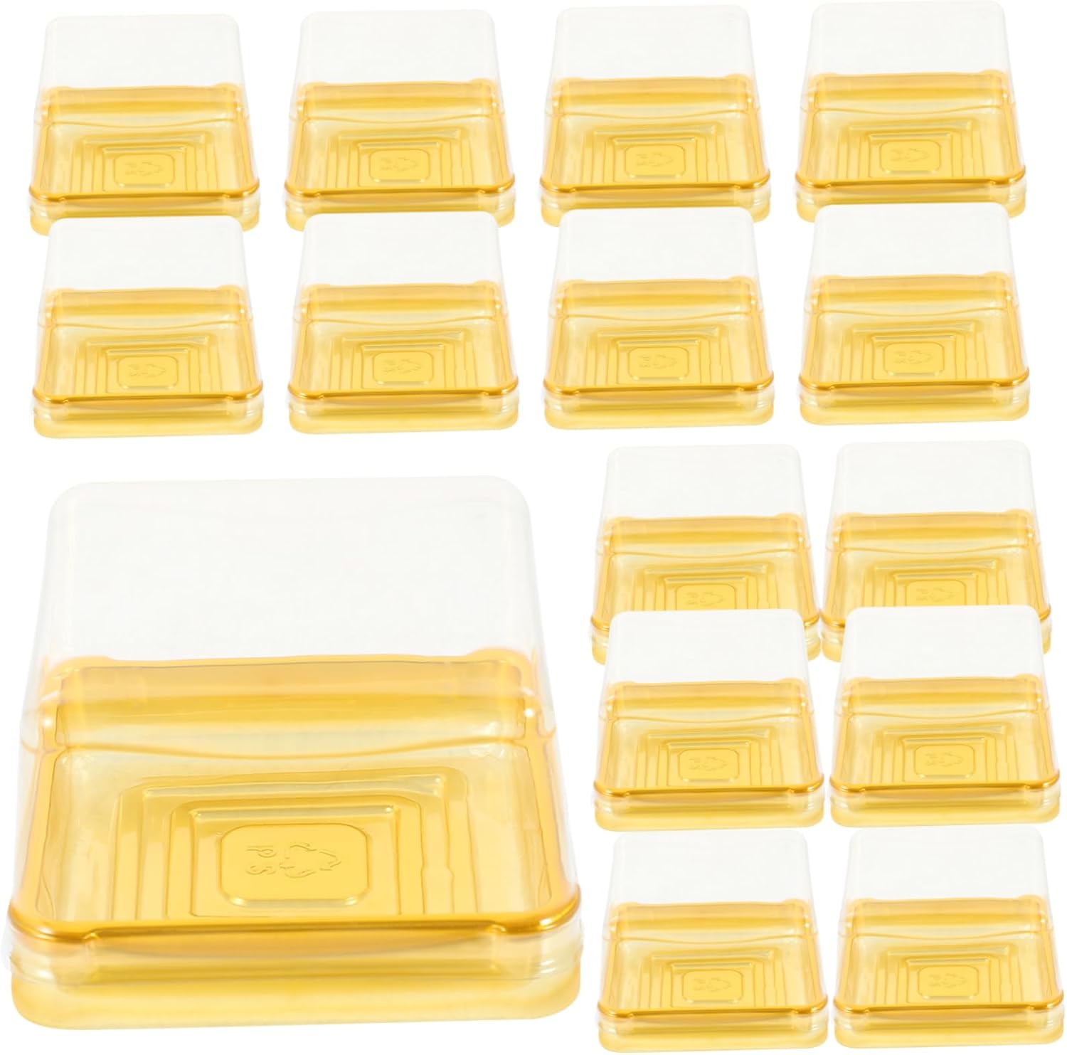 Xmas Baking Packaging Box 50pcs ABS Dome Cupcake Containers
