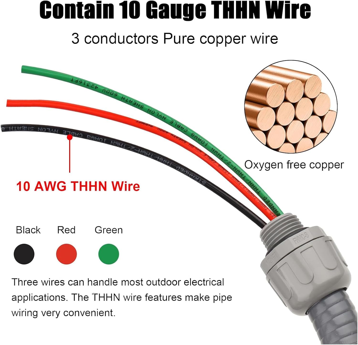 Electrical Wires Liquid Tight Conduit Wire Electrical Whip Kit Power Whips Assembly for Outdoor Wiring Protection