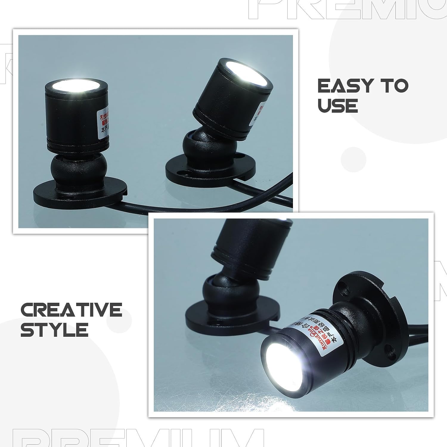 USB Mini Spot Light for Cabinet and Jewelry Display, Small LED Indoor Spotlight with High Brightness LED Lamp Beads, Plug and Play Compatibility, Stylish Miniature Design for Home