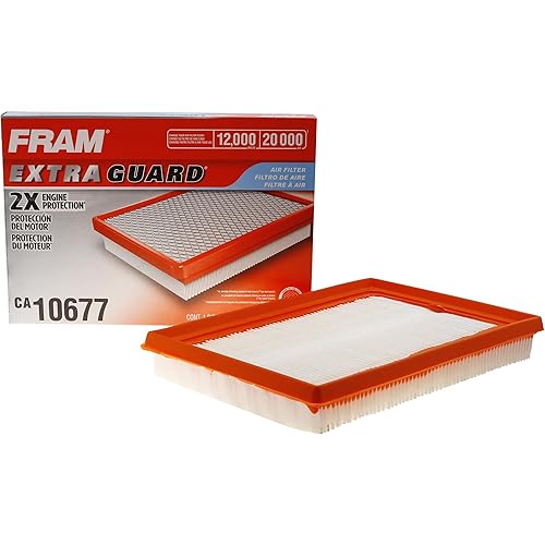 FRAM Extra Guard CA10677 Replacement Engine Air Filter for Select Lexus and Toyota Models, Provides Up to 12 Months or 12,000 Miles Filter Protection