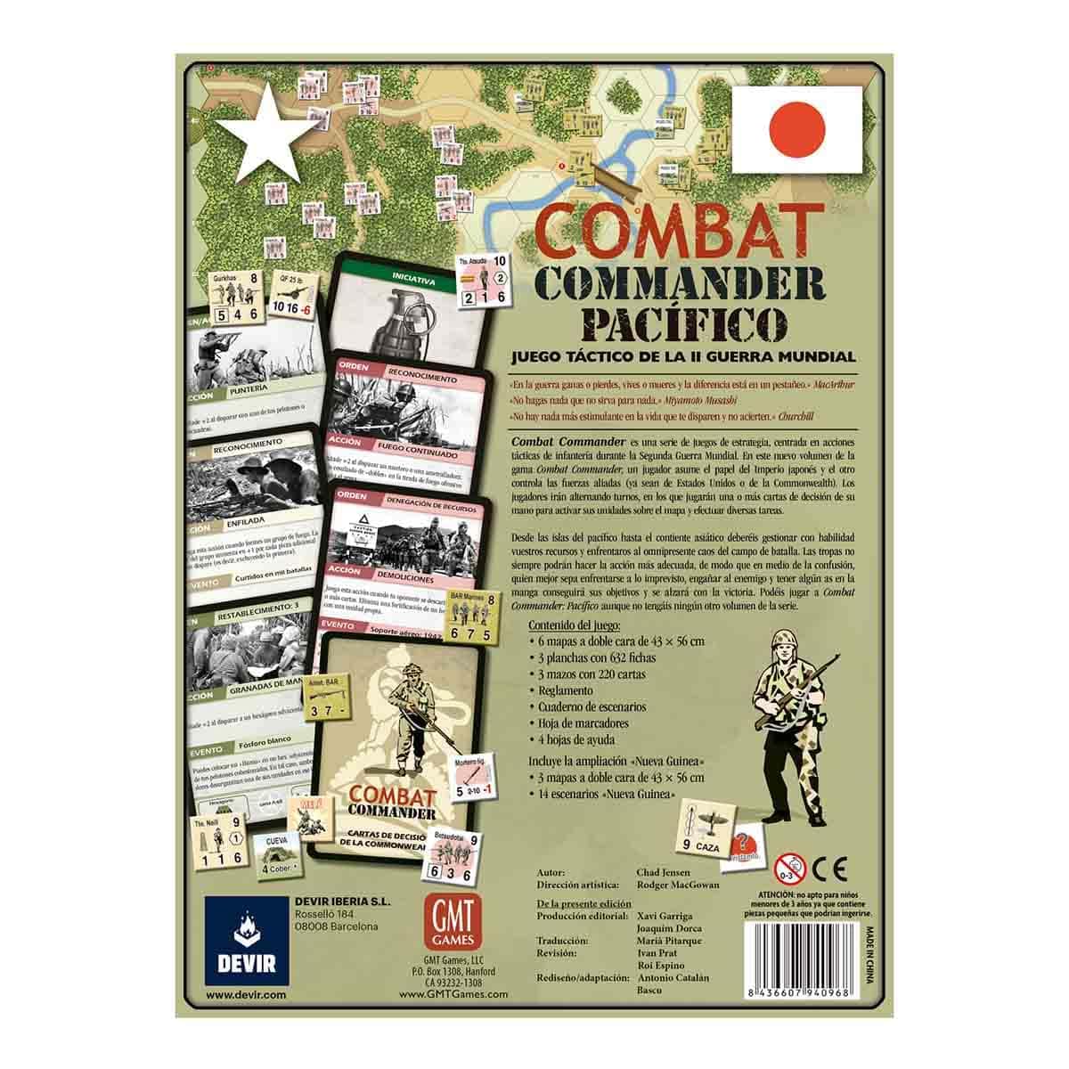 Devir - Combat Commander Pacífico, Juego de Mesa, Juego de Mesa de Estrategia, Juego con Amigos, Juego de Mesa 12 Años