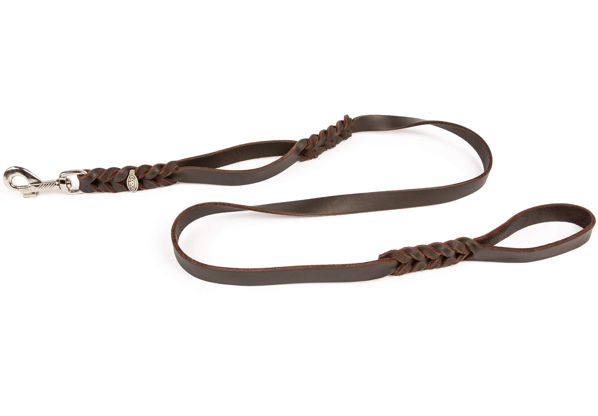 Accesorio Paseos Perros Correa Corta De Piel Jack & Russell - 30cm, Piel Engrasada, Mosquetón Acero Correas Cortas Para Perros