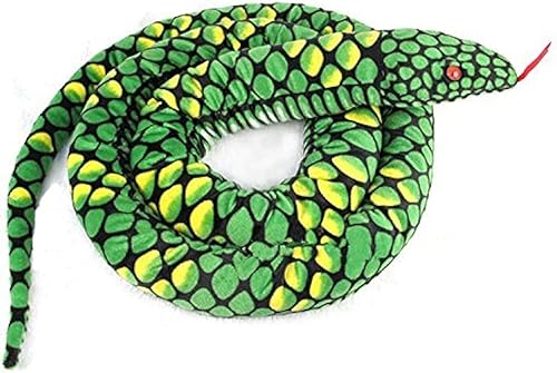 A-cool Boa Constrictor gigante de peluche de serpiente suave (verde (70 pulgadas  70.9 in)
