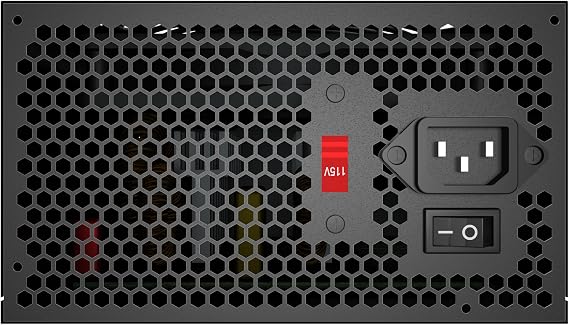 600W Non-Modular ATX Power Supply Protection, Non-Modular ATX Power Supply with 6+2 Pin Connectors, AC115-230v 120mm Silent Fan Gaming PSU Black.