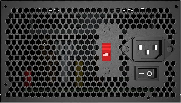 600W Non-Modular ATX Power Supply Protection, Non-Modular ATX Power Supply with 6+2 Pin Connectors, AC115-230v 120mm Silent Fan Gaming PSU Black.