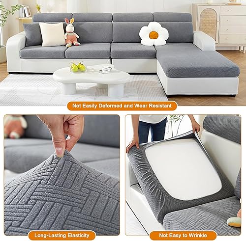 Miniatura 5 de Fundas de cojín para sofá, fundas de sofá mágicas, fundas lavables y elásticas para asientos seccionales y en forma de L, protectores de muebles