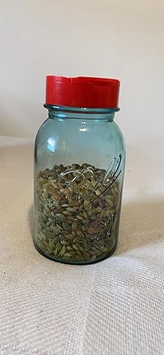 Miniatura 5 de Nakpunar 6 tapas dispensadoras de especias en tarro de masón de boca regular, color rojo, tapas para coctelera y verter con sello de frescura,