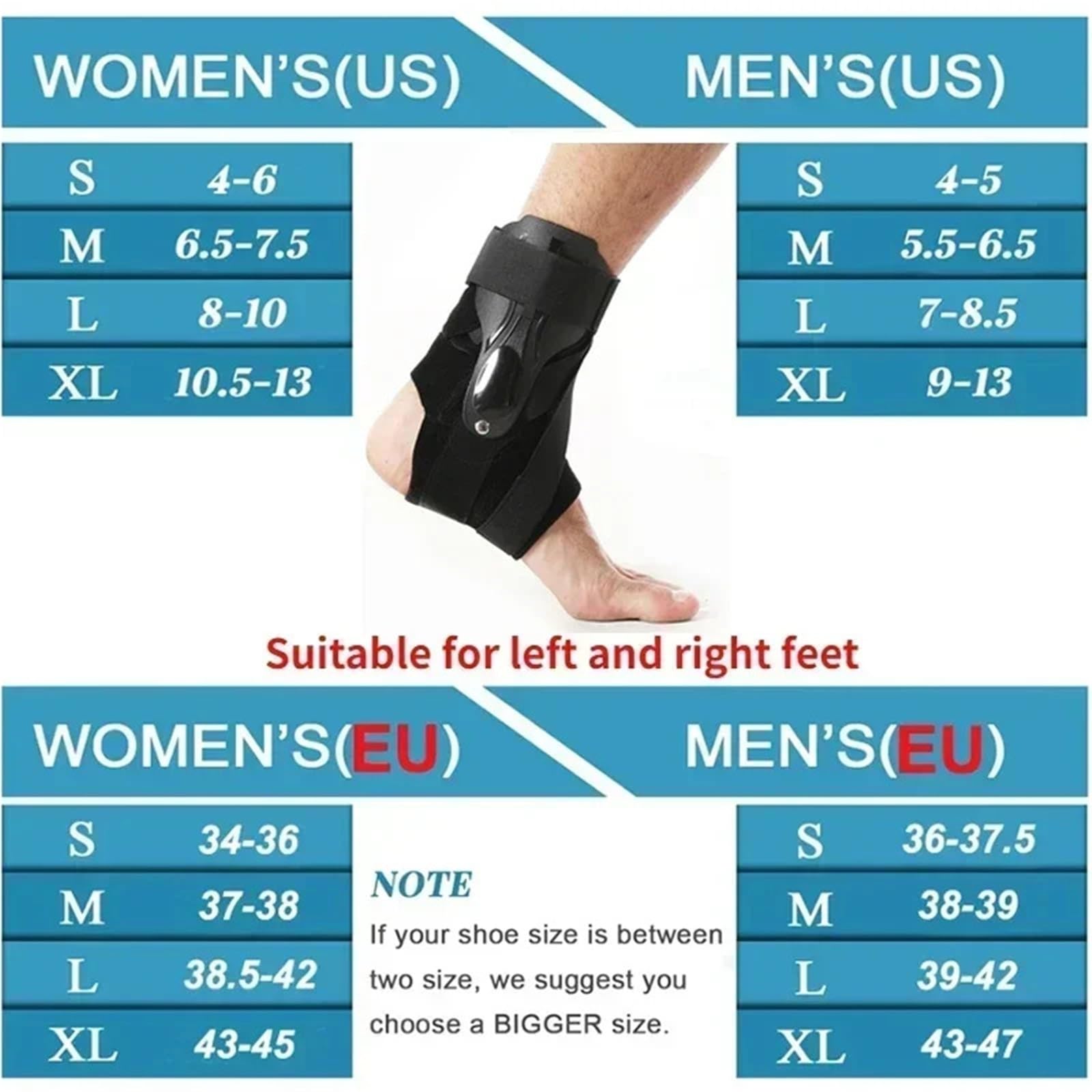 Verstellbare Sprunggelenkbandage 1/2 Stück Knöchelbandage Seitenstabilisatoren Verstauchung Männer Frauen