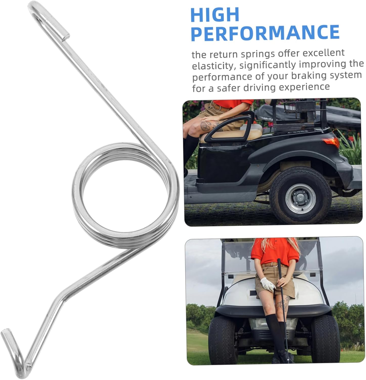 Gatuida 2pcs Brake Hardware Kit Heavy Duty Brake Caliper Spring Throttle Return Spring Clutch Pedal Easy to Install Improved Safety