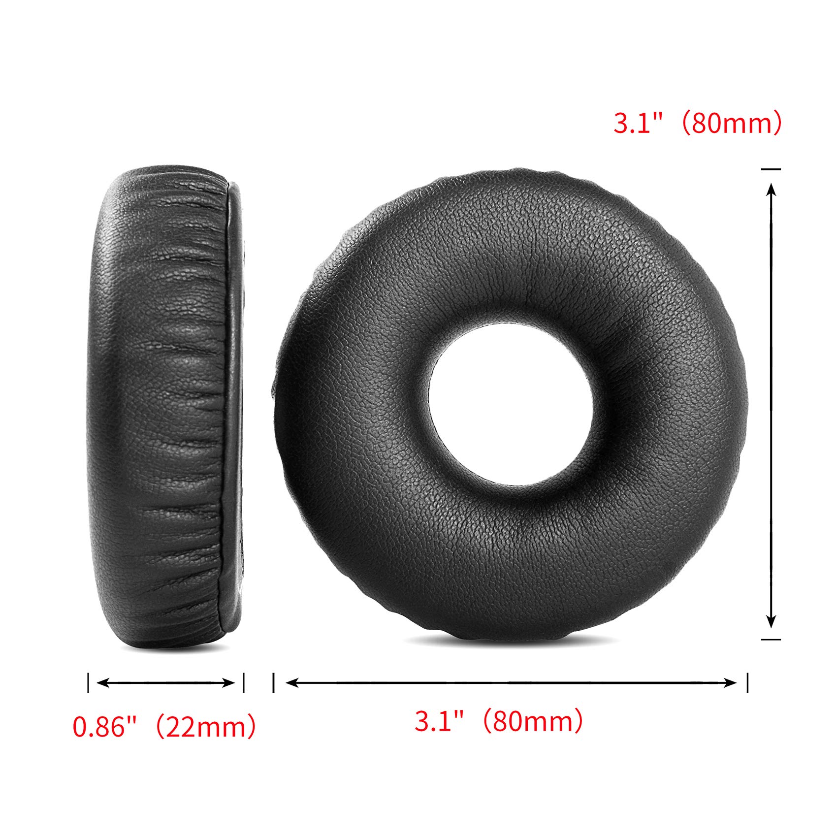1 Paio Di Cuscinetti Auricolari In Memory Foam Per Sony MDR-XB650 Bluetooth – Ricambio Nero, Diametro 5cm