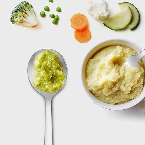 Miniatura 7 de TeamFar Cucharas para niños pequeños, juego de cucharas de acero inoxidable para niños pequeños, no tóxicas y saludables, lindos animales y estuche