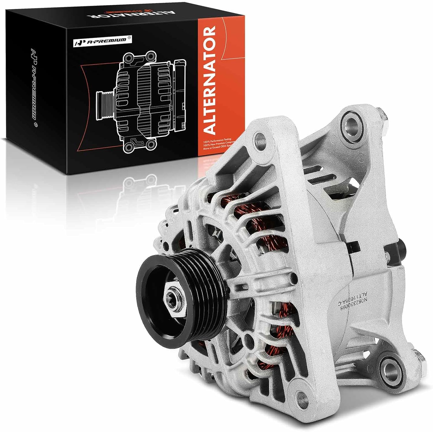 A-Premium Alternator Compatible with Hyundai Genesis Coupe 2013 2014 L4 2.0L, 12V 110A 6-Groove Pulley Clockwise, Replace# 373002C120, 2614548