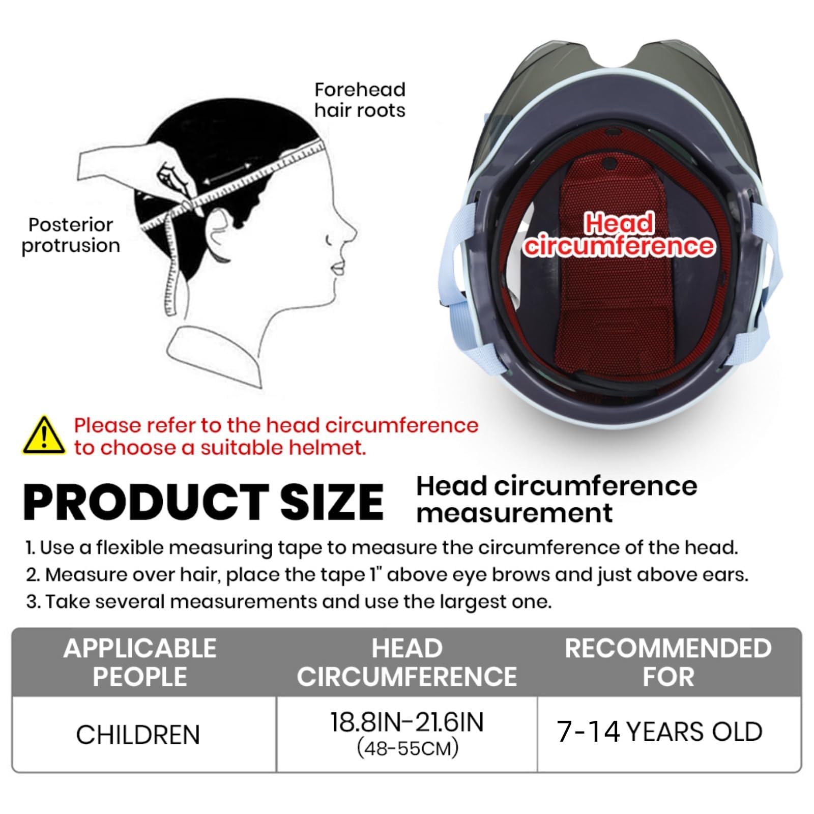 PROBEROS Kids Bike Scooter Safety Helmet Ages 7-14 Unicorn UV Visor Blue