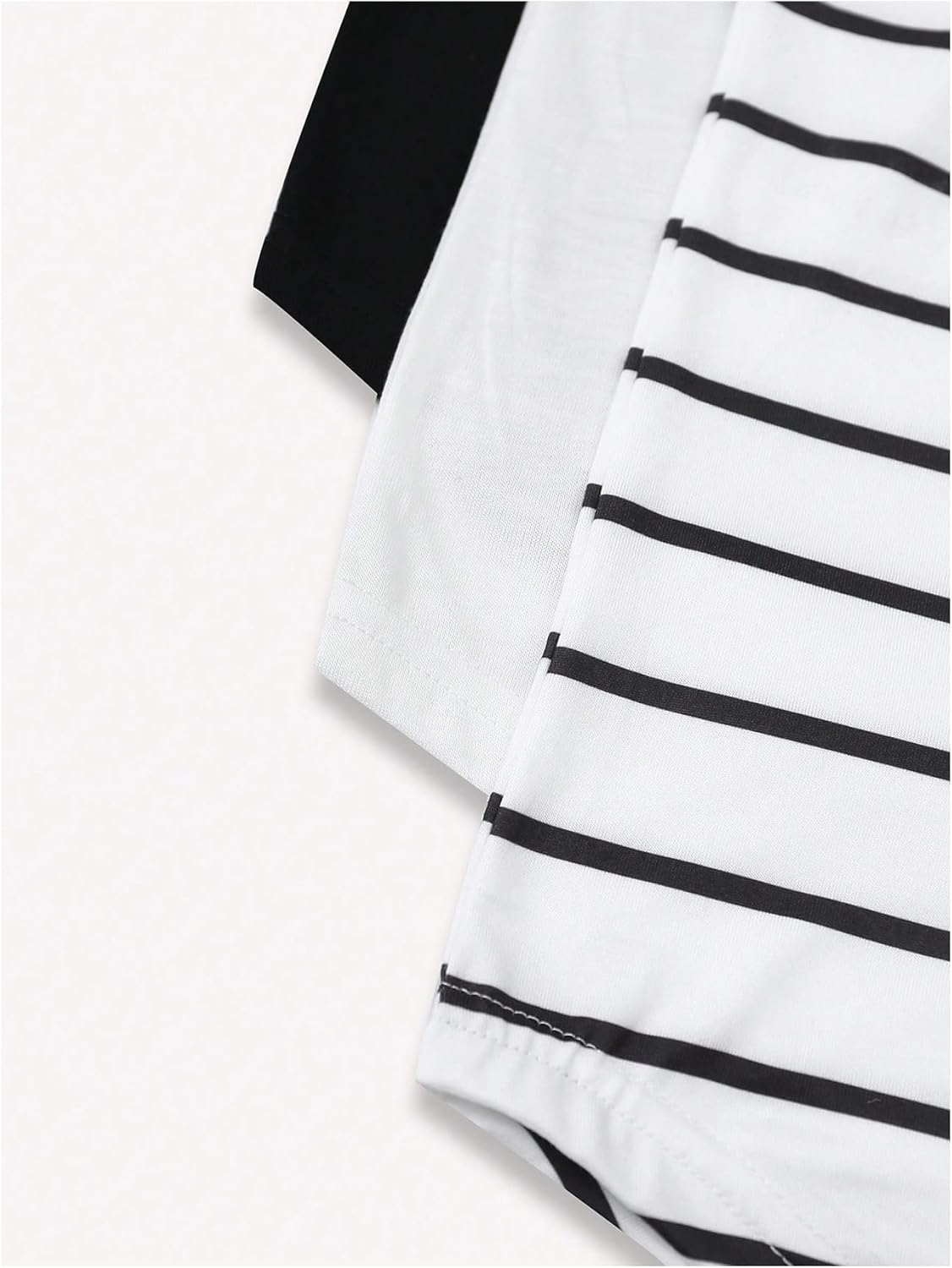 WDIRARA Women's 3 Pack Short Sleeve T Shirts Summer Striped Crewneck Tee Basic Tops - Image 5