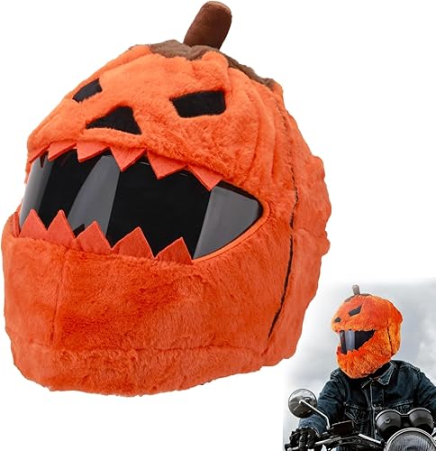 Cubierta para casco de motocicleta de calabaza de Halloween, cubierta de casco de motocicleta de Halloween, divertidas fundas para casco de