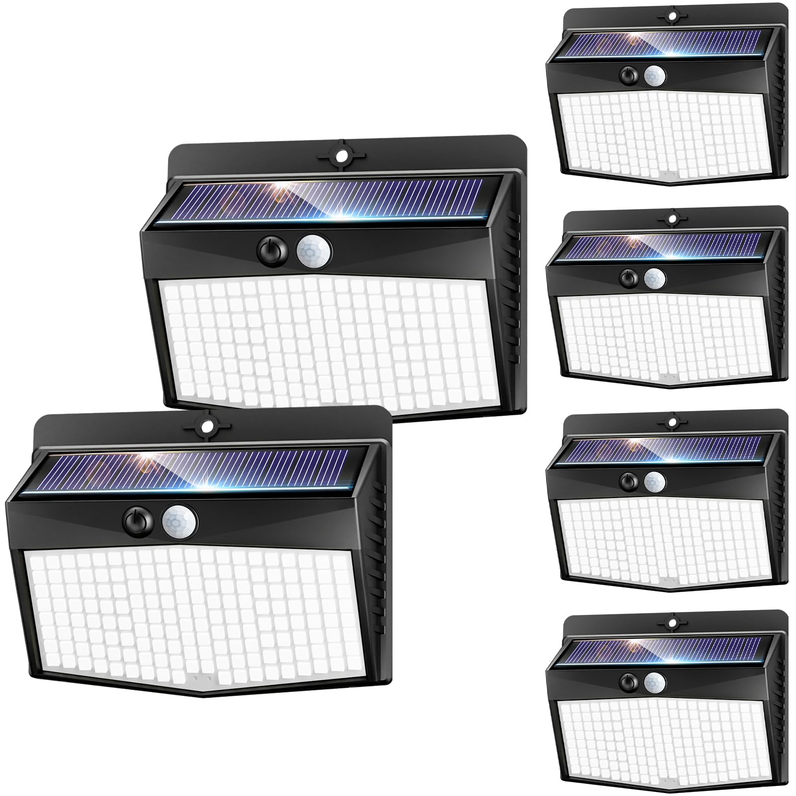 nipify Luz Solar Exterior,3 Modos / 2 Paquete Focos Solares Exterio con Sensor de Movimiento, Impermeable lampara solar exterior para Jardin, Patio, Calle, Patio, Caminos — view 22