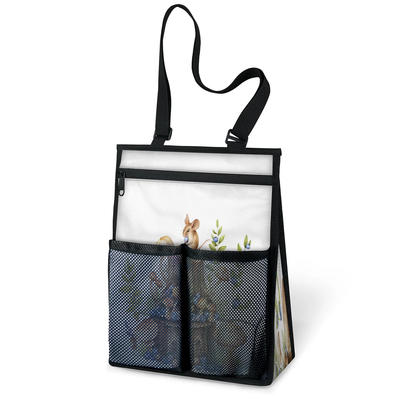 Ourtheme Animals Mouse Portable Shower Bag for Travel Gym Camp Beach Tote Shower Caddy Bags Hanging Toiletry Organizer
