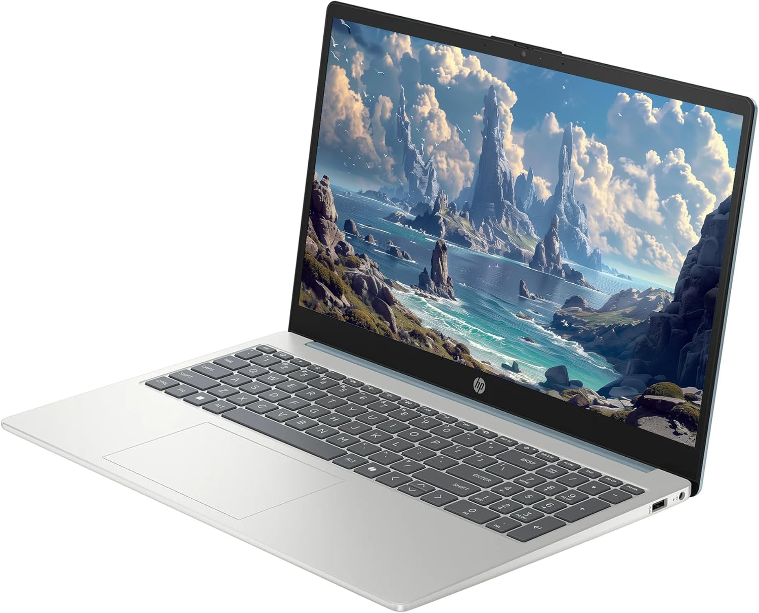 HP Touchscreen 15.6" Business Laptop Computer, Windows 11, 32GB RAM 1TB SSD, Intel Core i3-N305 Processor, FHD IPS LED Display, SageNova Earphones, Moonlight Blue