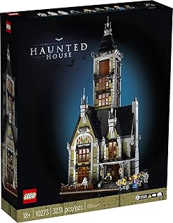 LEGO Icons Haunted House Building Set, Creative Craft for Adults and Family, Haunted House DIY Project to Build Together, Includes 10 Minifigures, 10273