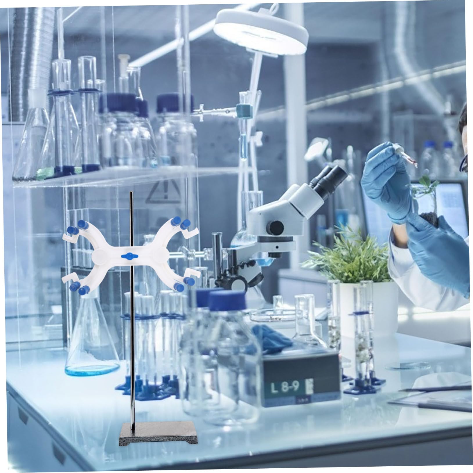 Alipis Laboratory Aluminum Clamp Spring Loaded Clip Holder with Butterflies Style and Scratch Resistant for Experiments Random Design