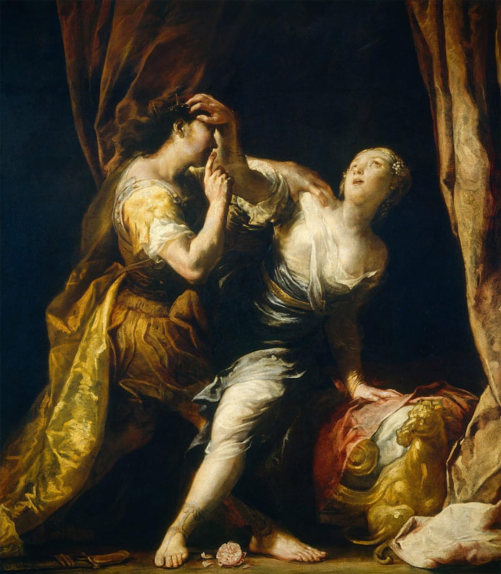 ARTXLXXBN Famous Prints Artwork Pictures Poster Painting Art Tarquin and Lucretia by Giuseppe Maria Crespi Artwork Landscape Pictures for Home Decor 60x90cm