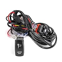 Vista 7 de WeiSen Kit de arnés de cableado iluminado Plug & Play de 180W con conector de barra de pulso, fusible de relé, 16AWG, 2 cables, interruptor