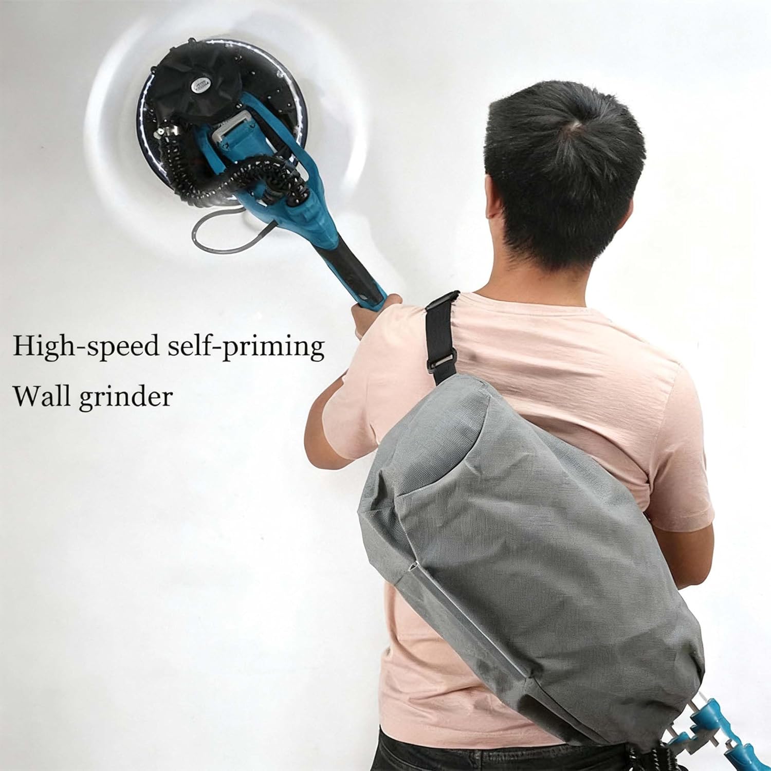 Drywall Sander，ceiling Removal Tool, 3mm Floating Sanding Disc & LED Lights, Variable Suction Power, Corner Sanding Attachment for Drywall, Ceiling and Surface Preparation