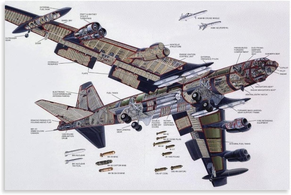 B-52 Bomber Strategic Aircraft 1000 Piece Jigsaw Puzzle – Great for Adults and Teens, Detailed Puzzle for History Lovers and Collectors