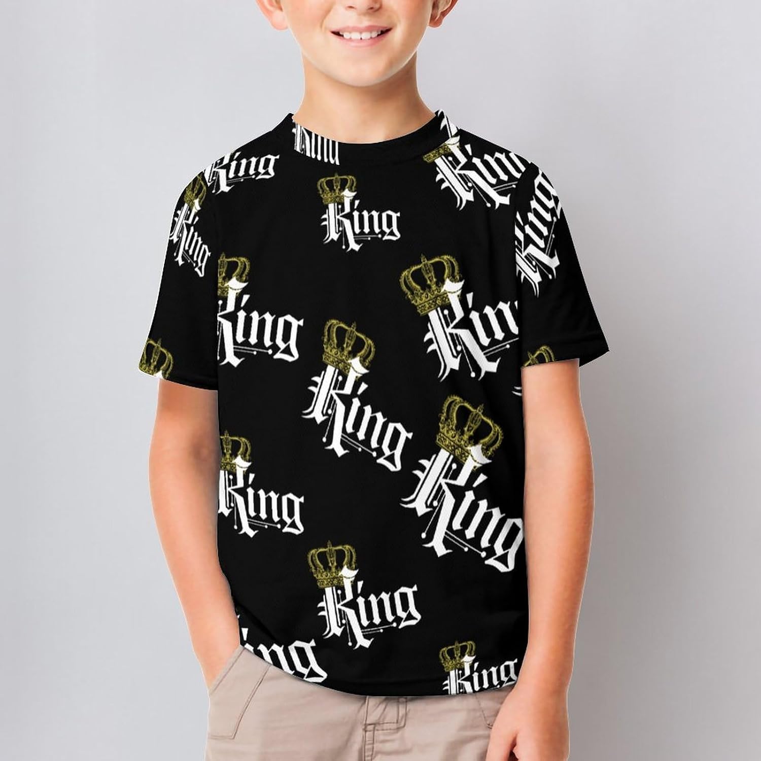 Kings T Shirt for Boy Girl Top Short Sleeve T-Shirt Graphic Tee